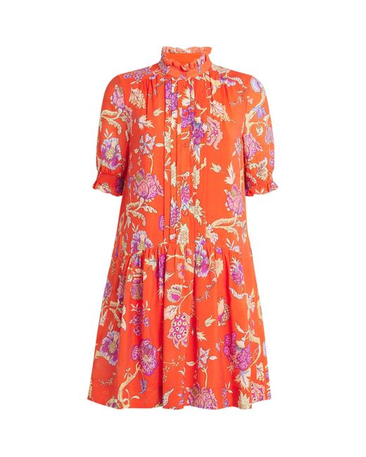ME+EM Red Floral Belted Mini Dress