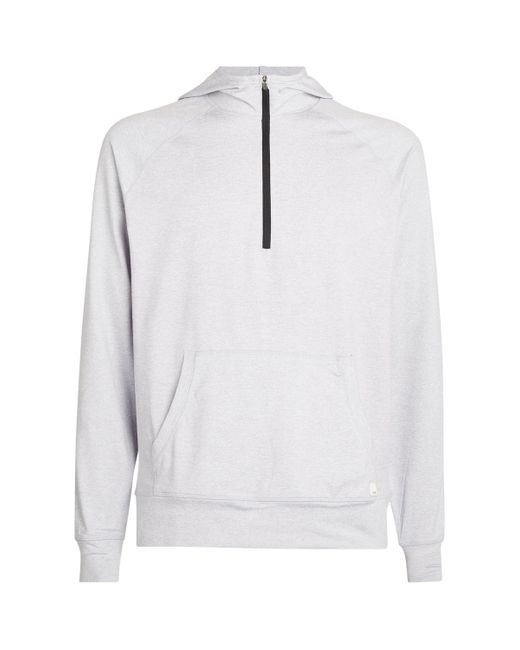 vuori White Ponto Performance Half-Zip Hoodie for men