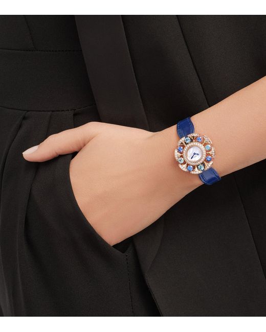 BVLGARI Blue Rose, Diamond, Topaz And Tanzanite Divas' Dream Watch