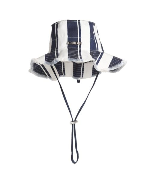 Jacquemus White Striped Artichaut Bucket Hat