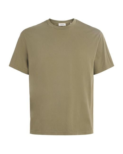 FRAME Green Cotton T-Shirt for men