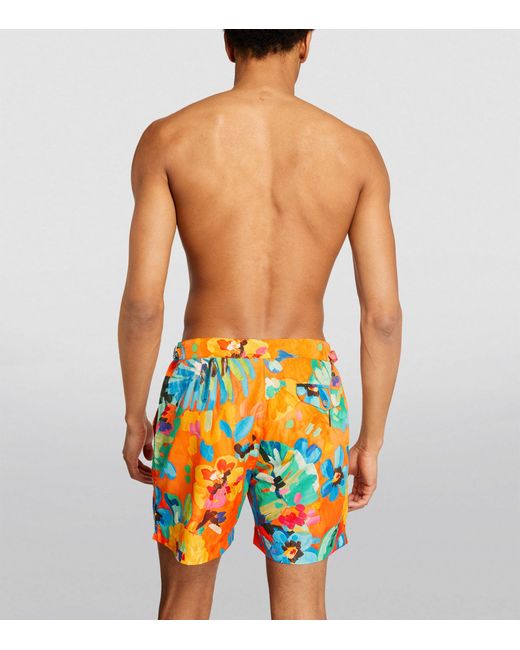 Polo Ralph Lauren Orange Printed Monaco Swim Shorts for men