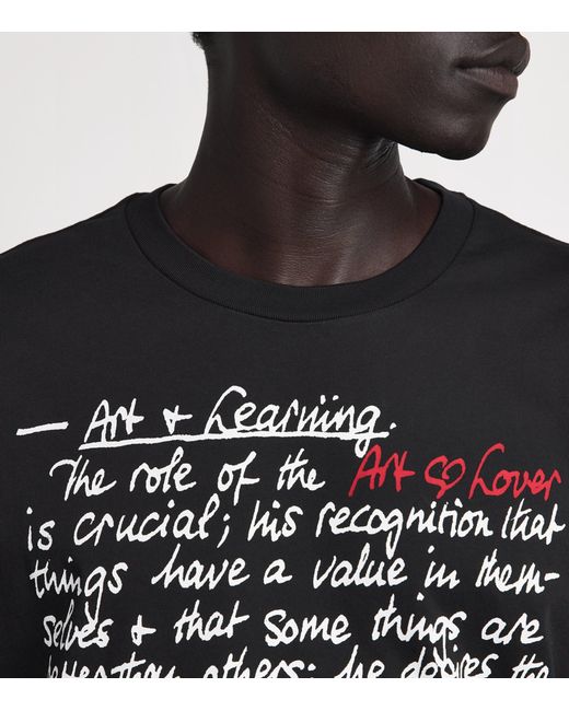 Vivienne Westwood Black Cotton Printed T-Shirt for men