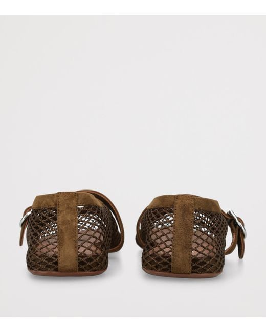 Alaïa Brown Mesh Ballet Flats