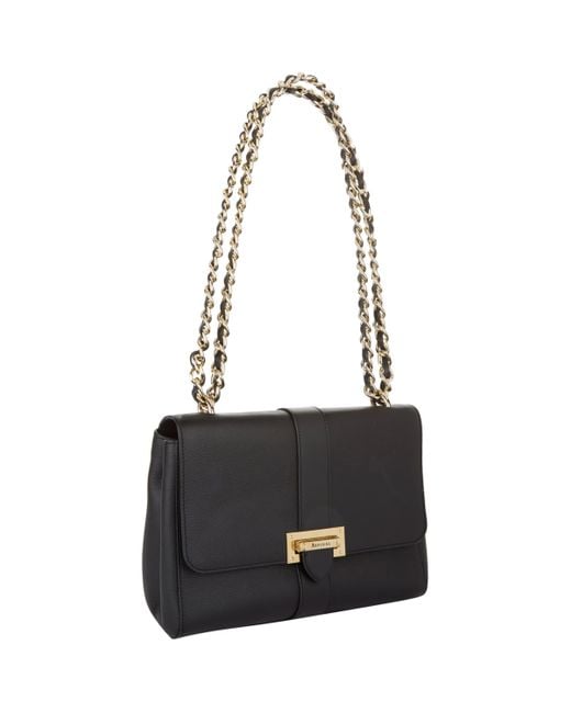 Aspinal Black Small Leather Lottie Cross-Body Bag