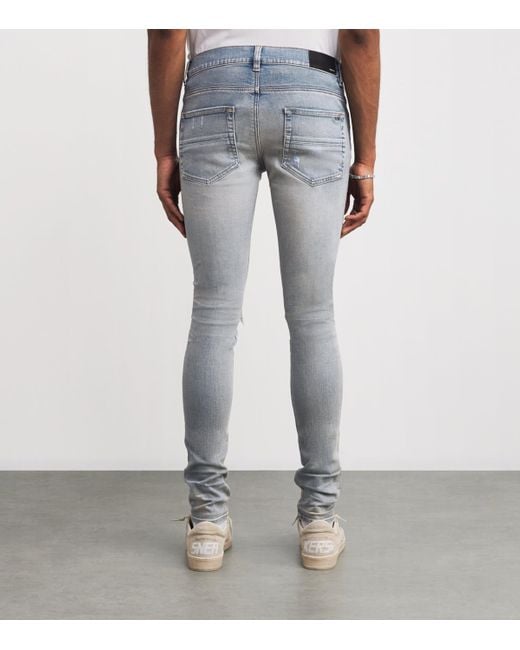 Amiri Blue Suede Straight Mx1 Jeans for men