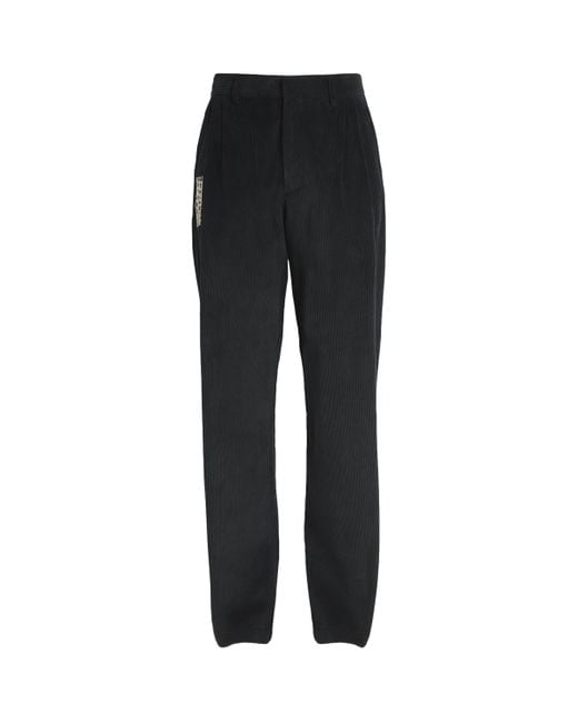 Enfants Riches Deprimes Black Corduroy Patch-Detail Trousers for men