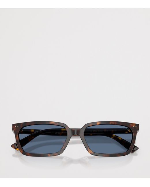 Jimmy Choo Blue Tortoiseshell Rectangular Sunglasses