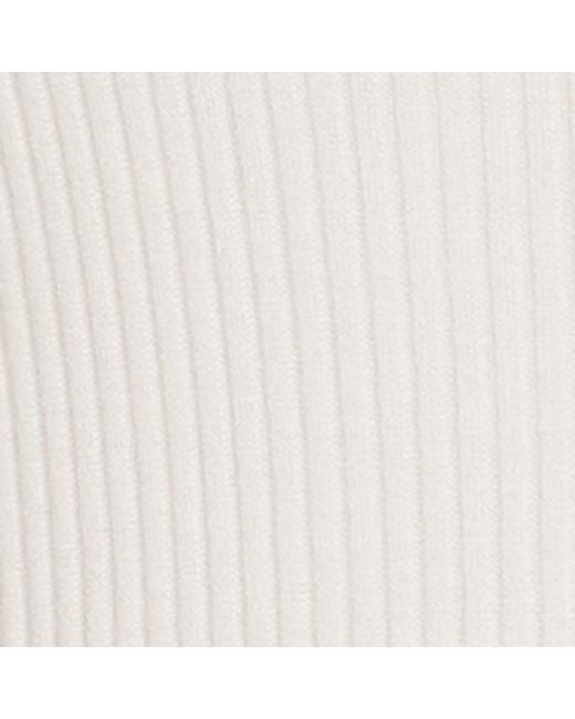 Chloé White Cotton-Silk Ribbed Cardigan