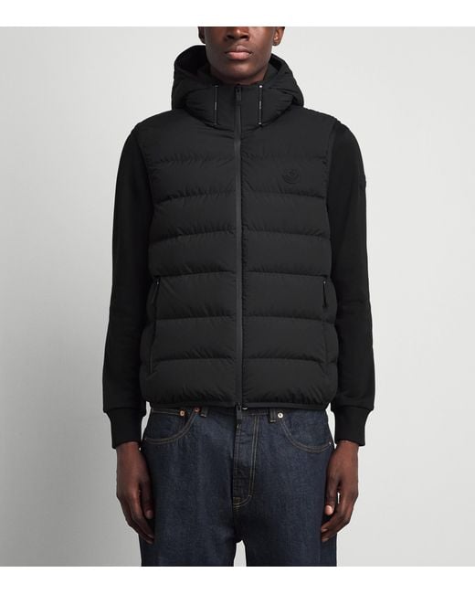 Moncler Black Down Hooded Arinella Gilet for men