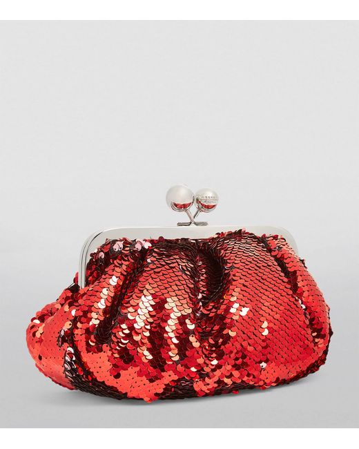 Weekend by Maxmara Red Small Sequinned Pasticcino Bag