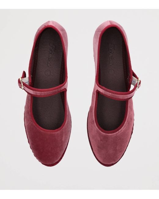 Flabelus Red Velvet Theresa Espadrilles