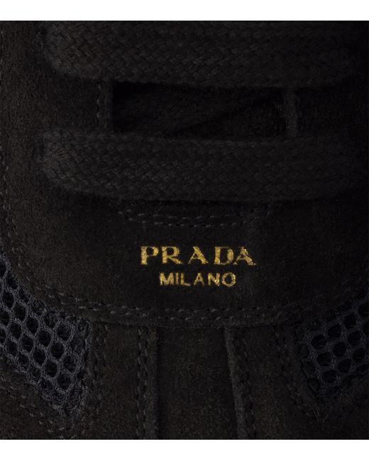 Prada Black Suede Montecarlo Re-Edition 2005 Sneakers for men