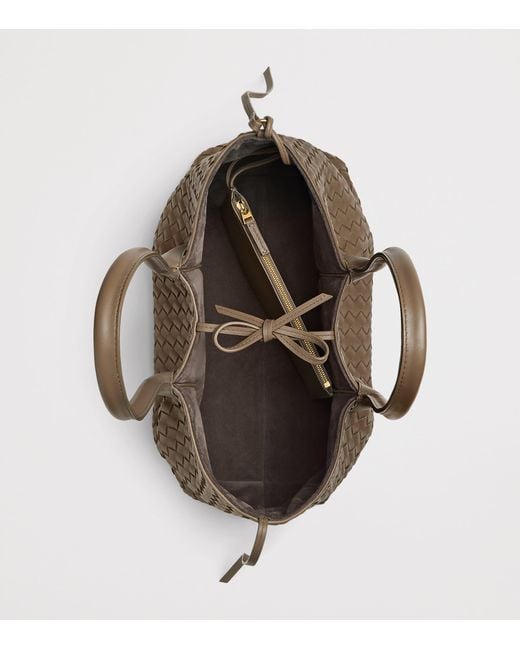 Bottega Veneta Brown Leather Reversible Pinacoteca Top-Handle Bag