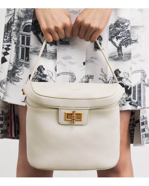 Thom Browne Natural Pebble Leather Box Bag