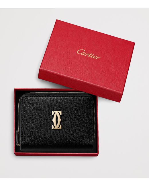 Cartier Black Leather C De Wallet