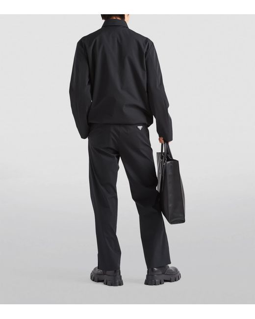 Prada Black Split-Detail Trousers for men