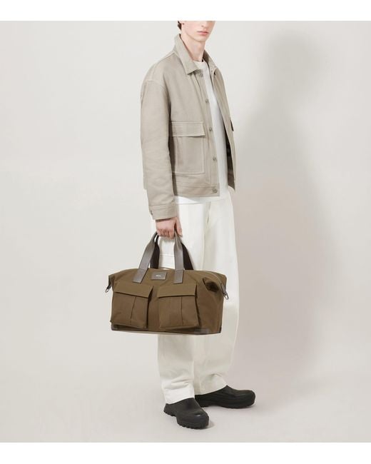 Mulberry Brown Waxed Cotton Clipper Holdall for men