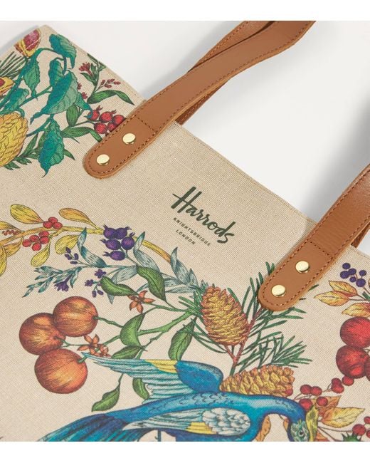 Harrods Metallic The Great Feast Jacquard Shopper Bag