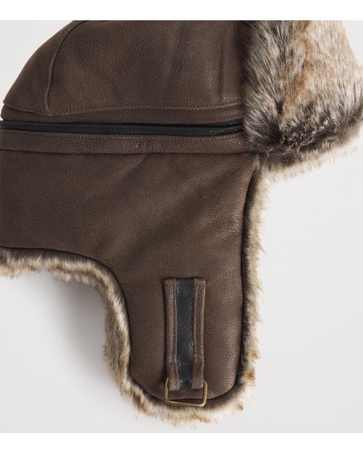 Stetson Black Cowhide Bomber Aviator Hat for men
