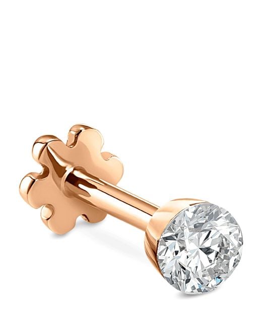 Maria Tash Metallic Invisible Set Diamond Threaded Stud Earring