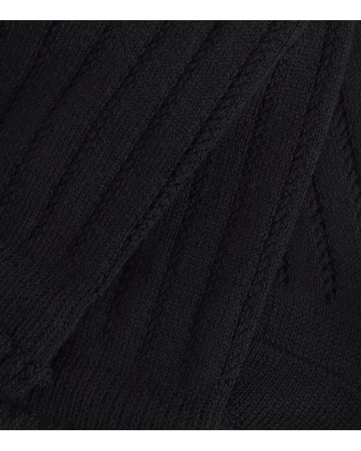 Falke Black Eyelet Ankle Socks
