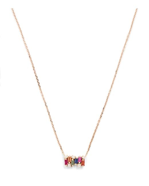 Suzanne Kalan Metallic Diamond And Sapphire Shimmer Necklace