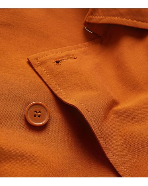 MAX&Co. Orange Cotton-blend Trench Coat