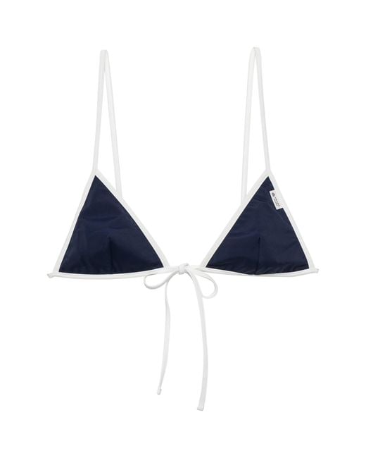 Prada Blue Triangle Bikini Top