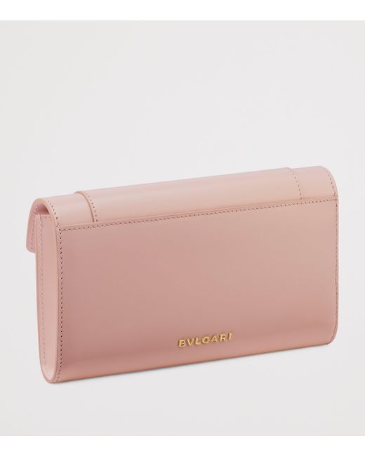 BVLGARI Pink Leather Serpenti Forever Long Wallet