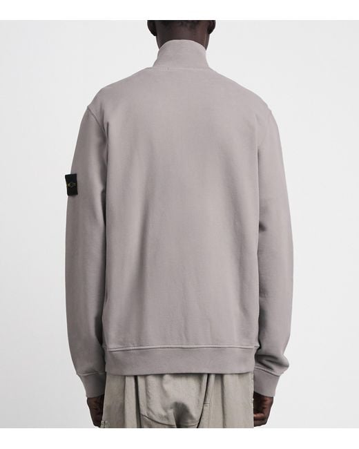 Stone Island Gray Organic Cotton Track Jacket for men