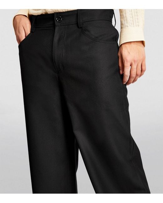 Séfr Black Wide-leg Trousers for men