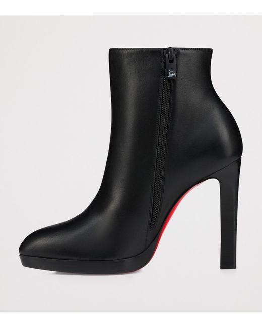 Christian Louboutin Black Fannylove Leather Ankle Boots 120