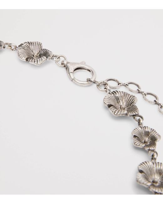 Weekend by Maxmara Metallic Floral Charm Necklace