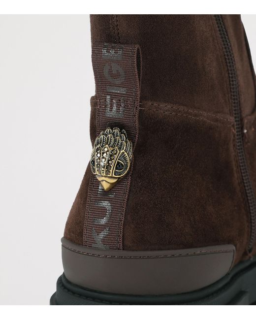 Kurt Geiger Brown Suede Stomp Sock Ankle Boots 50