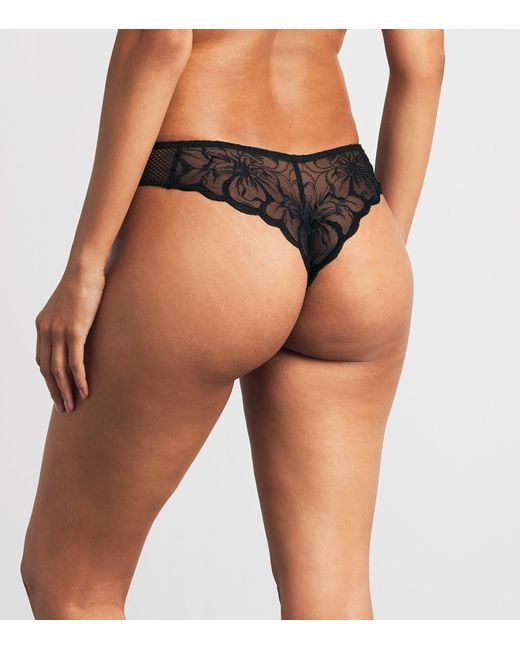 Chantelle Gray Fleurs Tanga Briefs