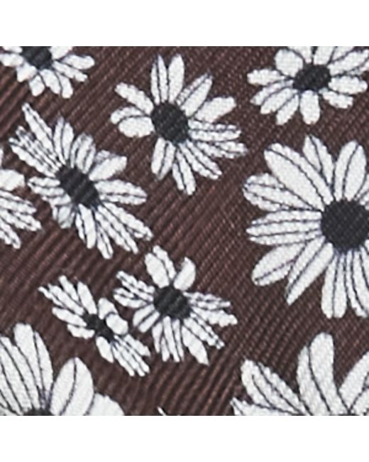 Sandro Brown Silk Floral Print Scrunchie