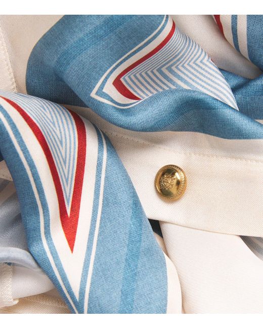 Zimmermann Blue Silk Stripe Shirt