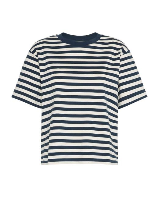 Weekend by Maxmara Blue Cotton Stripe T-Shirt