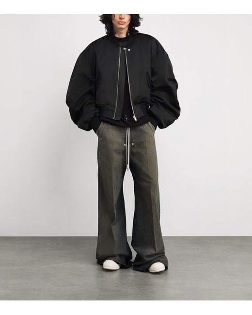 Rick Owens Black Padded Bomber Jacket for men
