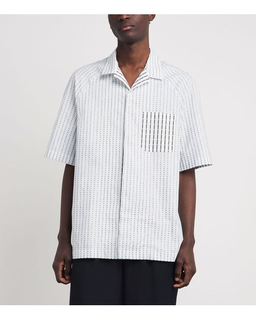 Jacquemus White Cotton Typewriter Romarin Shirt for men