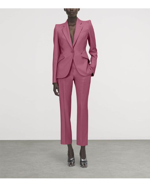 McQueen Purple Wool Single-Breasted Jacket