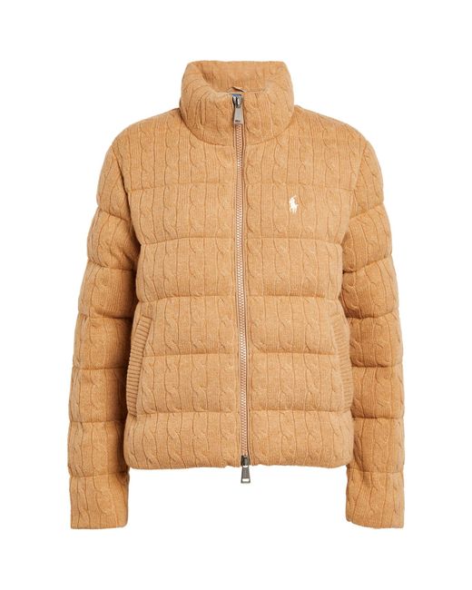 Polo Ralph Lauren Natural Wool-cashmere Puffer Jacket