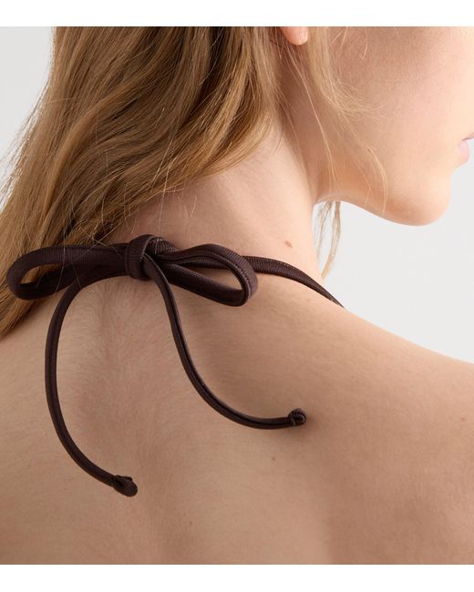 Prada Brown Triangle Bikini Top
