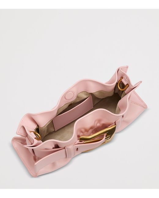 Balmain Pink Mini Leather Anthem Shoulder Bag