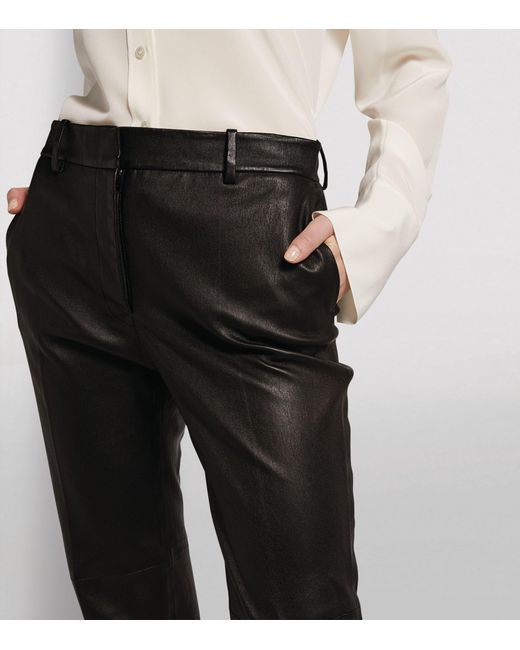 JOSEPH Coleman Stretch Leather Trousers 