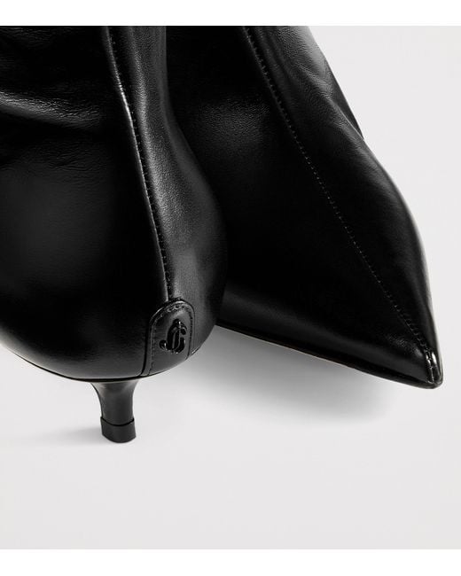 Jimmy Choo Black Amis 35 Leather Knee-High Boots