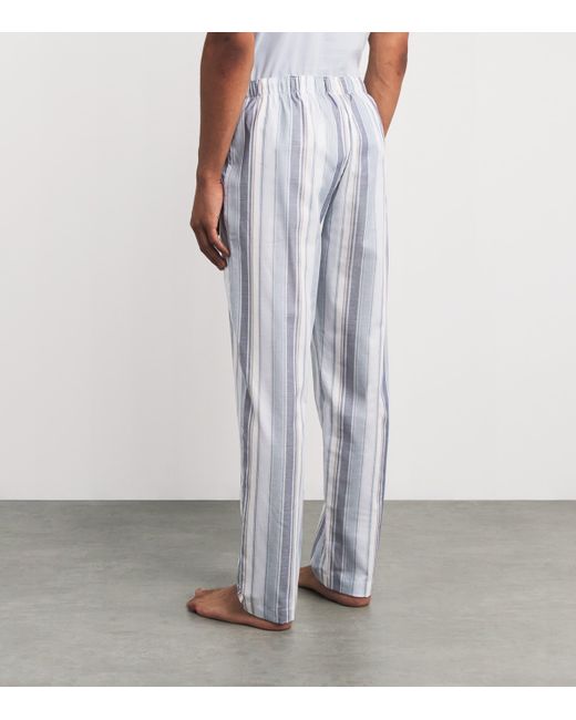 Hanro Blue Cotton Night & Day Sweatpants for men
