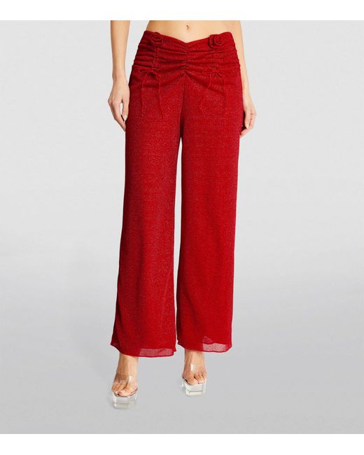 Oseree Red Lumière Rose Trousers