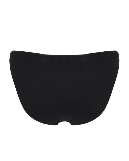 Hanro Black Cotton Seamless Mini Brief